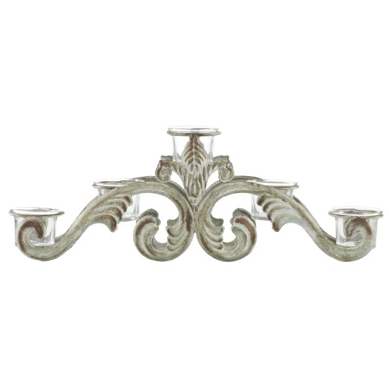 Discount โ Studio 350 Grey Metal Vintage Candle Holder 6 X 18 X 3 - 18 X 3 X 6 ๐ - Image 3