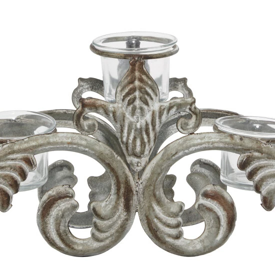 Discount โ Studio 350 Grey Metal Vintage Candle Holder 6 X 18 X 3 - 18 X 3 X 6 ๐ - Image 4