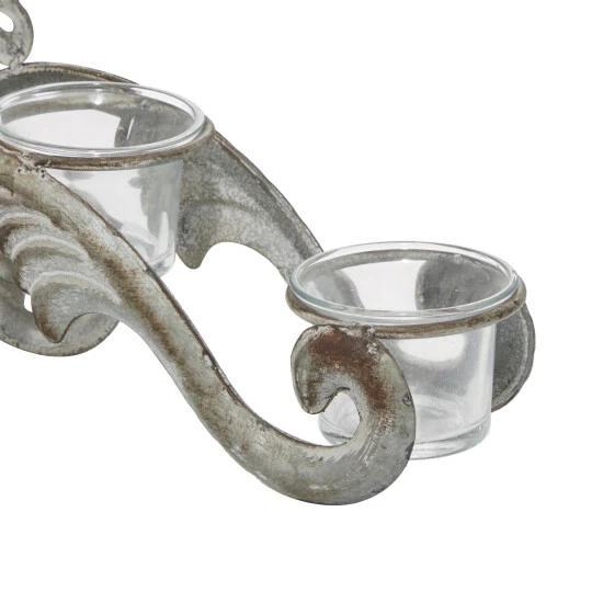 Discount โ Studio 350 Grey Metal Vintage Candle Holder 6 X 18 X 3 - 18 X 3 X 6 ๐ - Image 6