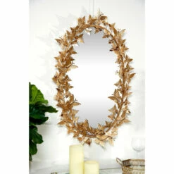 Buy 🌟 Studio 350 Gold Metal Glam Wall Mirror 33 X 19 X 5 - 19 X 5 X 33 🥰
