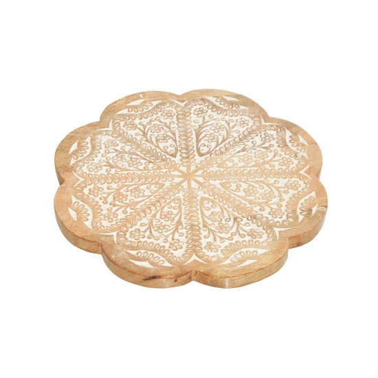 Hot Sale 🤩 Studio 350 Brown Wood Farmhouse Cake Stand 2 X 15 X 15 - 15 X 15 X 2Round 😀 - Image 2