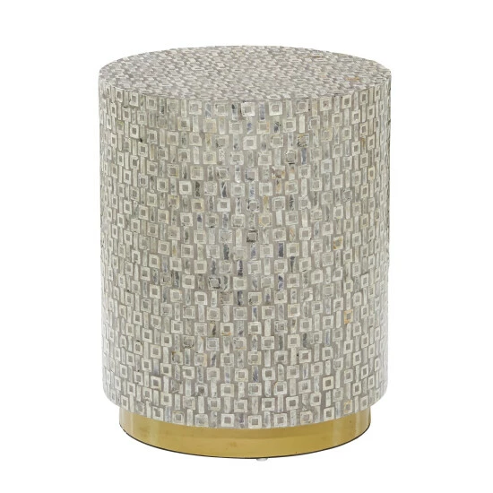 Budget ๐งจ Studio 350 Shell Contemporary Accent Table 22 X 18 X 18 - 18 X 18 X 22 Grey ๐ - Image 2