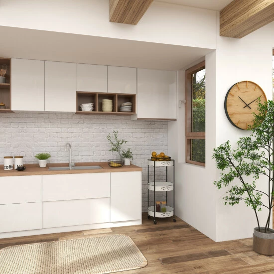 Brand new ✨ Studio 350 White Iron Farmhouse Storage Cart 34 X 16 X 16 🥰 - Image 8