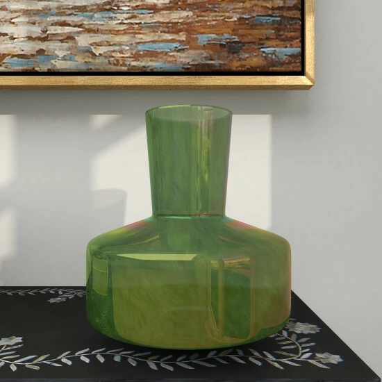Coupon 😍 Studio 350 Green Glass Modern Vase 12 X 11 X 10 - 11 X 10 X 12 🌟 - Image 3