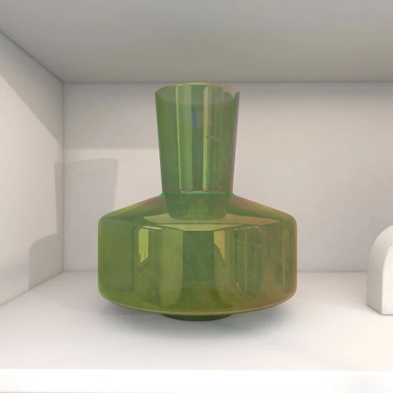 Coupon 😍 Studio 350 Green Glass Modern Vase 12 X 11 X 10 - 11 X 10 X 12 🌟 - Image 4