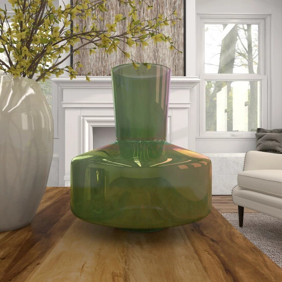 Coupon 😍 Studio 350 Green Glass Modern Vase 12 X 11 X 10 - 11 X 10 X 12 🌟 - Image 7