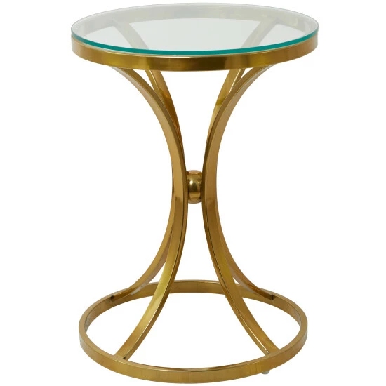 New 😍 Studio 350 Stainless Steel Contemporary Accent Table - 18 X 18 X 25 🤩 - Image 2