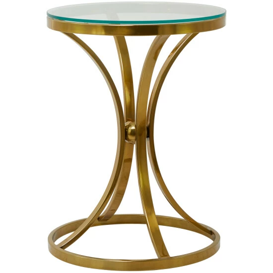 New 😍 Studio 350 Stainless Steel Contemporary Accent Table - 18 X 18 X 25 🤩 - Image 3