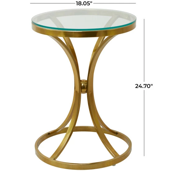 New 😍 Studio 350 Stainless Steel Contemporary Accent Table - 18 X 18 X 25 🤩 - Image 6