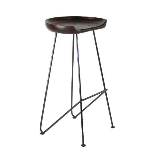 New 💯 Studio 350 Brown Iron Rustic Stool 32 X 17 X 14 - 17 X 14 X 32 ⌛ - Image 2