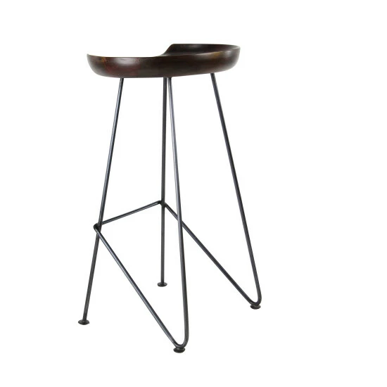 New 💯 Studio 350 Brown Iron Rustic Stool 32 X 17 X 14 - 17 X 14 X 32 ⌛ - Image 3
