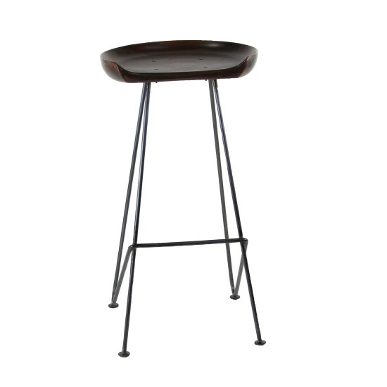 New 💯 Studio 350 Brown Iron Rustic Stool 32 X 17 X 14 - 17 X 14 X 32 ⌛ - Image 5