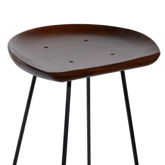 New 💯 Studio 350 Brown Iron Rustic Stool 32 X 17 X 14 - 17 X 14 X 32 ⌛ - Image 6