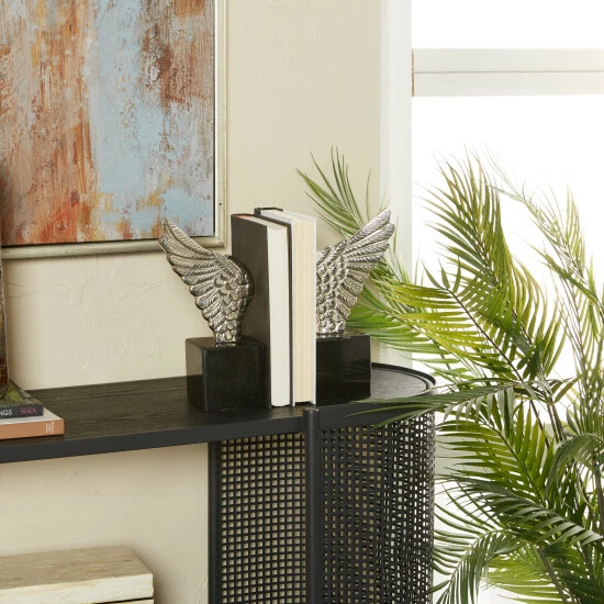 Discount ⭐ Studio 350 Aluminum Contemporary Bookends (Set Of 2) - 5 X 3 X 10 Silver 🎁 - Image 8