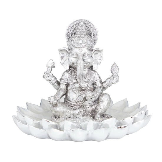 Brand new ❤️ Studio 350 Silver Polystone Eclectic Sculpture 7 X 10 X 10 - 10 X 10 X 7 ✔️ - Image 2