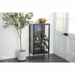 Best deal ๐ Studio 350 Black Metal 10 Or 15 Bottle Standing Wine Rack With Wine Glass Holders And Wood Accents โจ