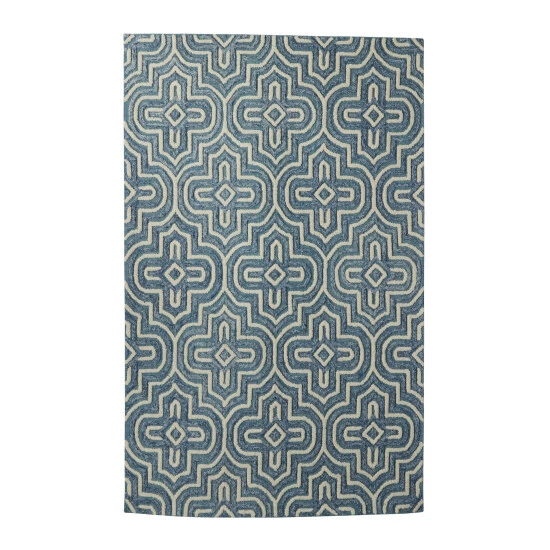 Best Sale ⭐ Studio 350 Blue Wool Modern Area Rug - 60 X 96 X 1 ✨ - Image 2