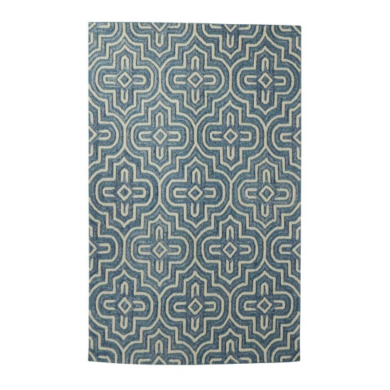 Best Sale ⭐ Studio 350 Blue Wool Modern Area Rug - 60 X 96 X 1 ✨ - Image 3