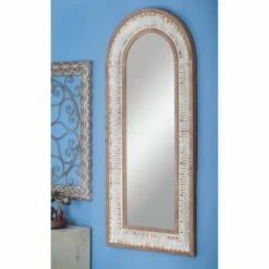 Deals 🎉 Studio 350 Gold MDF Farmhouse Wall Mirror 59 X 26 X 2 - 26 X 2 X 59 ✔️