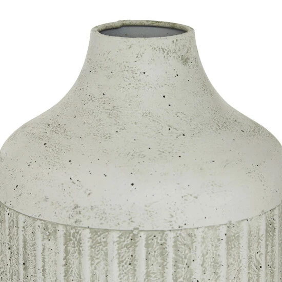 Hot Sale 🔔 Studio 350 White Iron Contemporary Vase 17 X 7 X 7 - 7 X 7 X 17 🌟 - Image 6