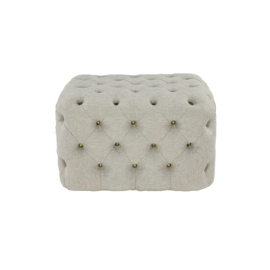 Buy 😀 Studio 350 Black Tan Or Grey Wood Tufted Fabric Modern Glam Ottoman Bench 😀 - Image 3