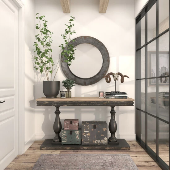 New ๐ Studio 350 Grey Metal Industrial Wall Mirror 35 X 35 X 4 - 35 X 4 X 35Round ๐คฉ - Image 8