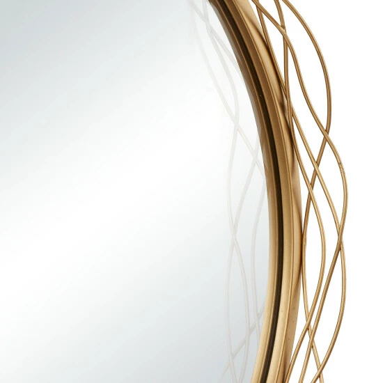 Best Sale ❤️ Studio 350 Gold Metal Glam Wall Mirror - 24 X 3 X 24 🌟 - Image 4