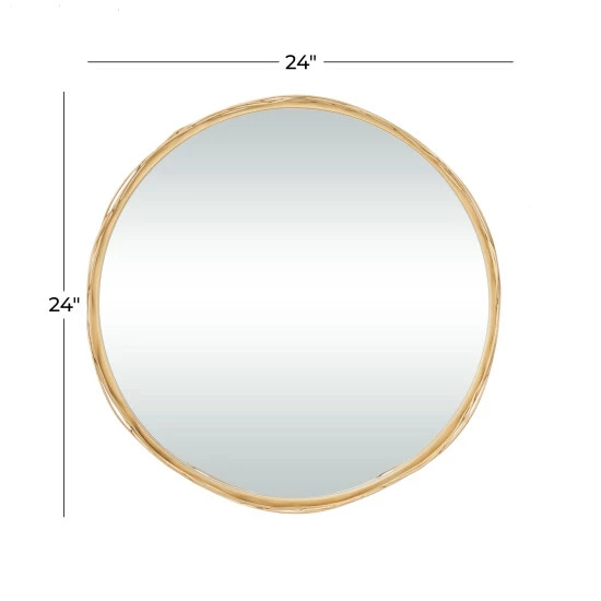 Best Sale ❤️ Studio 350 Gold Metal Glam Wall Mirror - 24 X 3 X 24 🌟 - Image 5