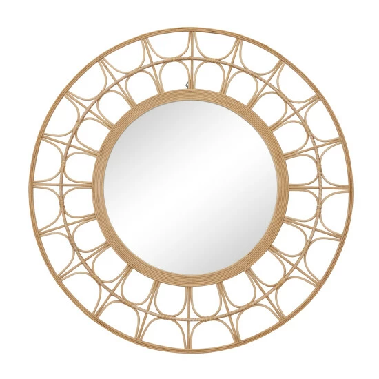 Best reviews of 🔥 Studio 350 Brown Bamboo Bohemian Wall Mirror - 35 X 35 X 1 🛒 - Image 2