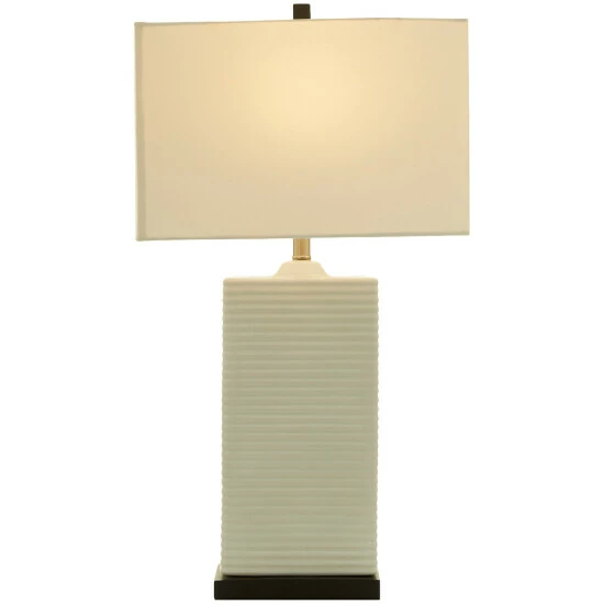 Outlet 🥰 Studio 350 White Ceramic Modern Table Lamp - 12 X 12 X 20 😉 - Image 2