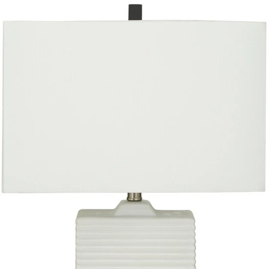 Outlet 🥰 Studio 350 White Ceramic Modern Table Lamp - 12 X 12 X 20 😉 - Image 4