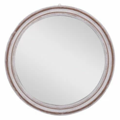 Brand new ๐ฅฐ Studio 350 White Wood Coastal Wall Mirror 37 X 37 X 1 - 37 X 1 X 37Round ๐