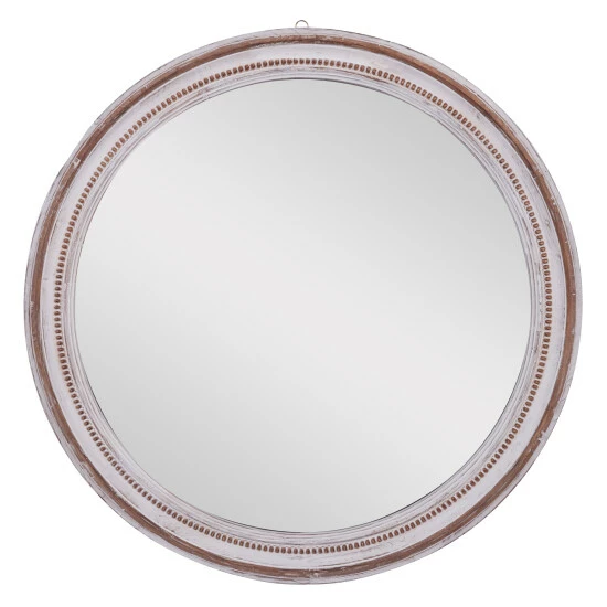 Brand new 🥰 Studio 350 White Wood Coastal Wall Mirror 37 X 37 X 1 - 37 X 1 X 37Round 🎁