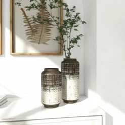 Wholesale 🌟 Studio 350 Black Iron Bohemian Vase (Set Of 2) 🔔