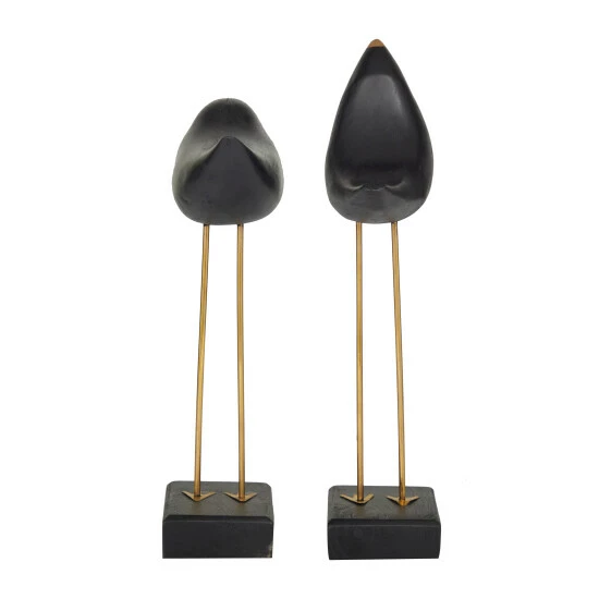 Wholesale ❤️ Studio 350 Black Wood Traditional Birds Sculpture (Set Of 2) - S/2 13", 11"H 🥰 - Image 7