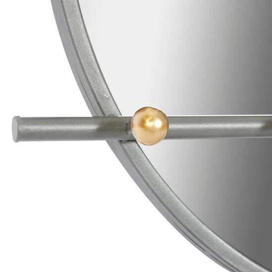 Cheapest 👍 Studio 350 Silver MDF Industrial Wall Mirror 24 X 26 X 3 - 26 X 3 X 24Round 🔔 - Image 4