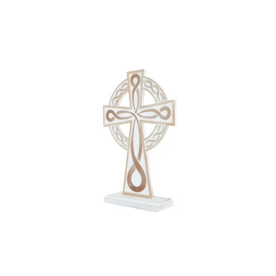 New 🧨 Studio 350 White MDF Country Cottage Decorative Cross - 12 X 4 X 18 🥰 - Image 3