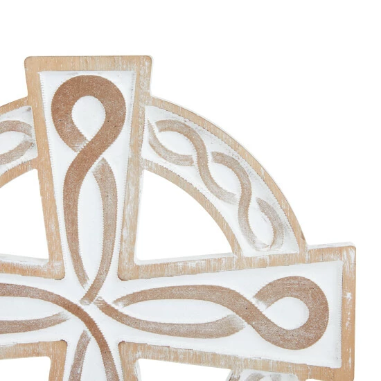 New 🧨 Studio 350 White MDF Country Cottage Decorative Cross - 12 X 4 X 18 🥰 - Image 4