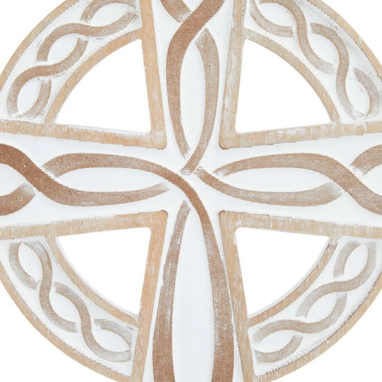 New 🧨 Studio 350 White MDF Country Cottage Decorative Cross - 12 X 4 X 18 🥰 - Image 5