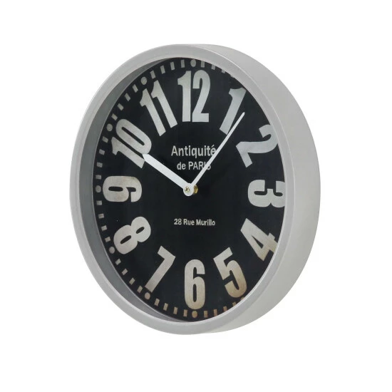 Best Sale ⭐ Studio 350 Modern Iron Round Black Antique De Paris Wall Clock 👍 - Image 3