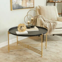 Wholesale 😉 Studio 350 Gold Metal Modern Coffee Table - 33 X 33 X 19 ❤️
