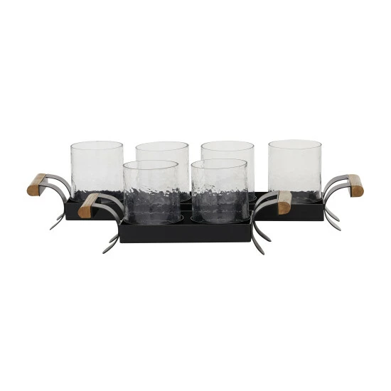 Promo ⭐ Studio 350 Black Metal Contemporary Candle Holder Set Of 2 - 21 X 4 X 5 🔥 - Image 7
