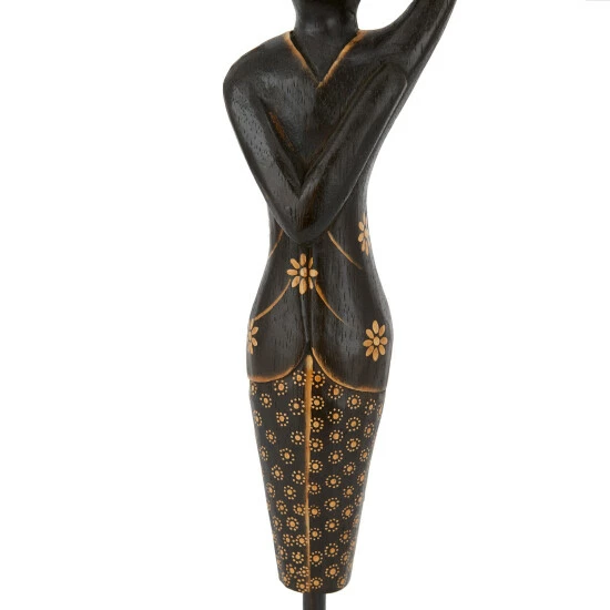 Budget 🛒 Studio 350 Black Wood Bohemian Sculptures (Set Of 3) - S/3 23", 21", 20"H 😍 - Image 5