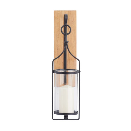 Coupon 🥰 Studio 350 Poplar Farmhouse Wall Sconce - 6 X 7 X 23 Black ✔️ - Image 2
