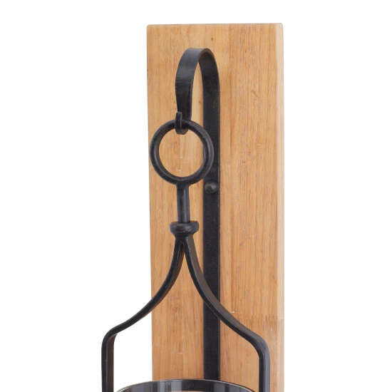 Coupon 🥰 Studio 350 Poplar Farmhouse Wall Sconce - 6 X 7 X 23 Black ✔️ - Image 5