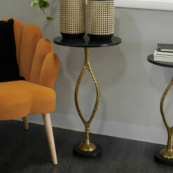 Best reviews of 🔔 Studio 350 Gold Aluminum Transitional Accent Table ⌛