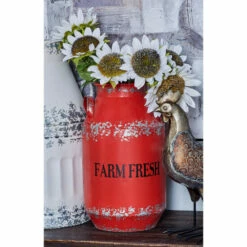 Cheapest ✨ Studio 350 Farm Fresh Red Metal Milk Can Decor (Set Of 2) 😉