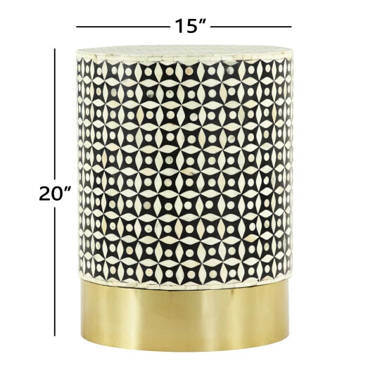Deals ๐ Studio 350 Gold Metal Eclectic Accent Table 20 X 15 X 15 - 15 X 15 X 20 โ๏ธ - Image 4