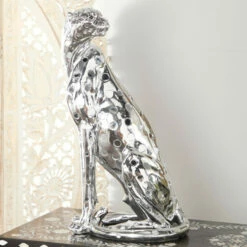 Coupon ๐ Studio 350 Silver Polystone Eclectic Sculpture Leopard 23 X 13 X 10 - 13 X 10 X 23 ๐