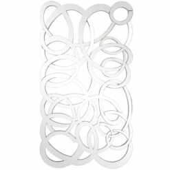 Budget 🥰 Studio 350 Silver Glass Contemporary Wall Mirror - 64 X 1 X 35 ⭐